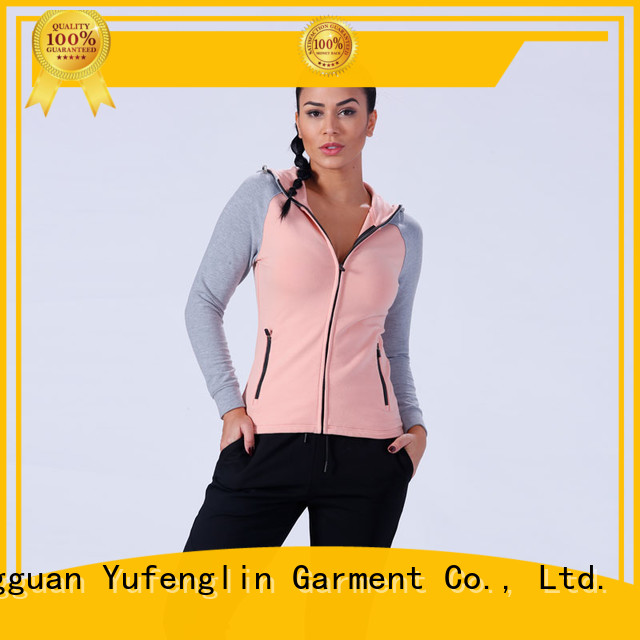 Yufengling slim fit long hoodie womens hood opening for training house