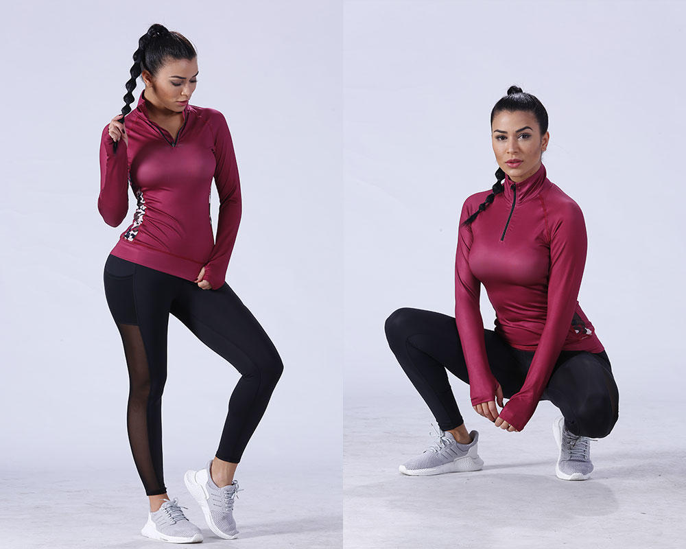 O neck tee shirts for women customized yoga room Yufengling-1