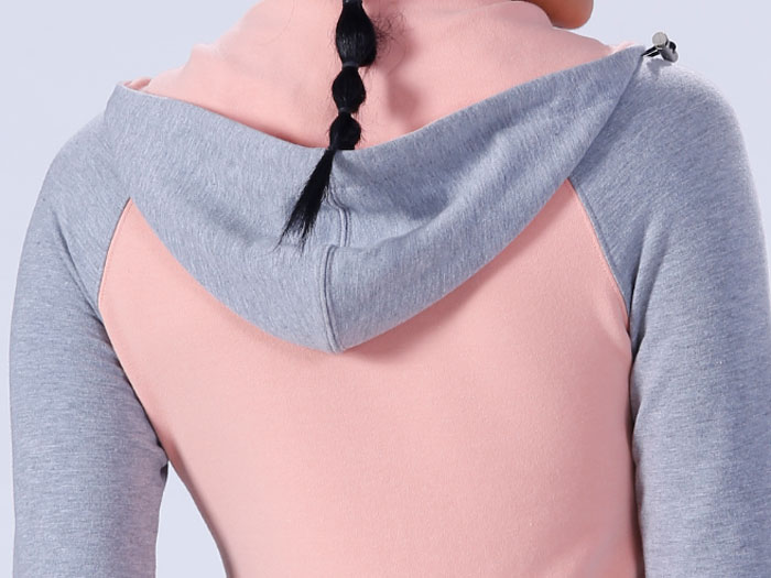 Yufengling long zip up hoodies hood opening for trainning