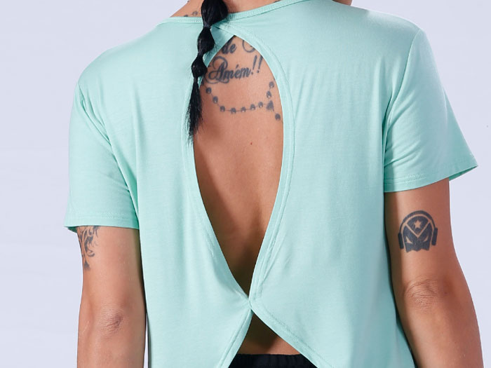 O neck female t shirt sports colorful Yufengling