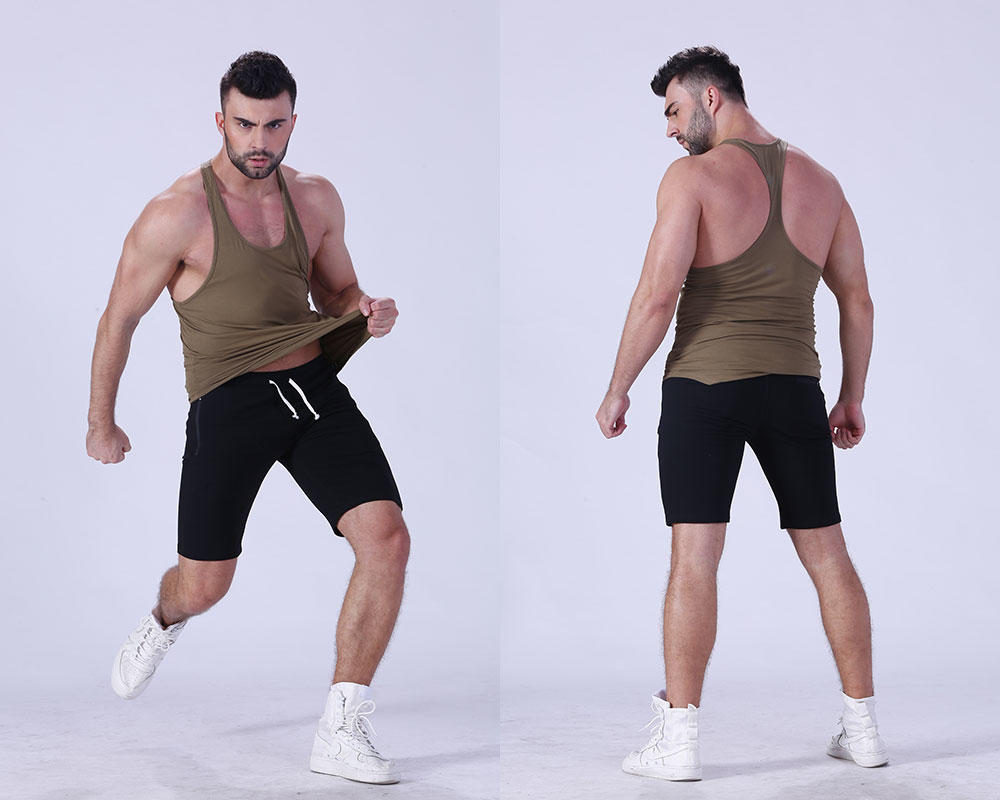 gym mens workout tanks tranning-wear yoga room Yufengling-1