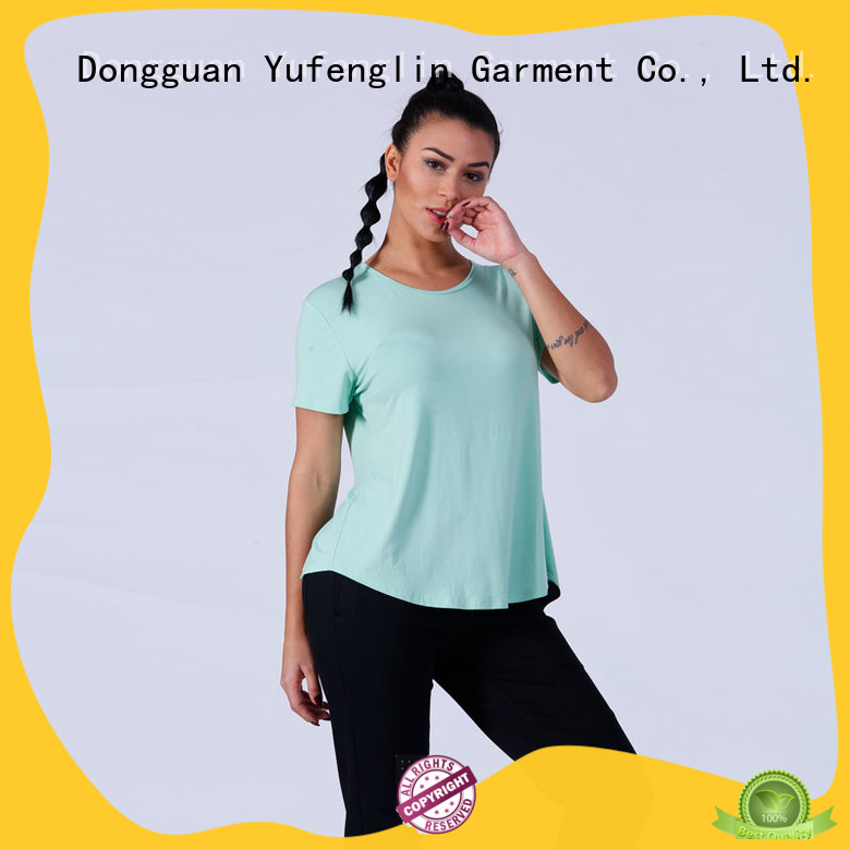 Yufengling fitness-wear gym t shirts for ladies manufacturer colorful