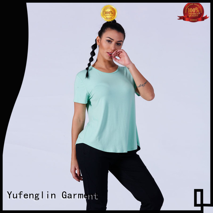 Yufengling short gym t shirts for ladies sporting-style colorful