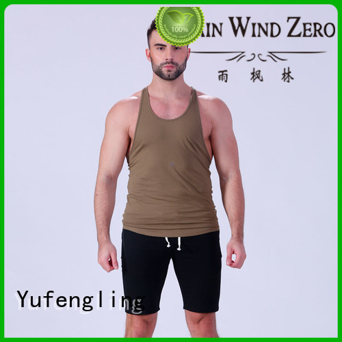 cool tank tops mens sports-wear yoga room Yufengling