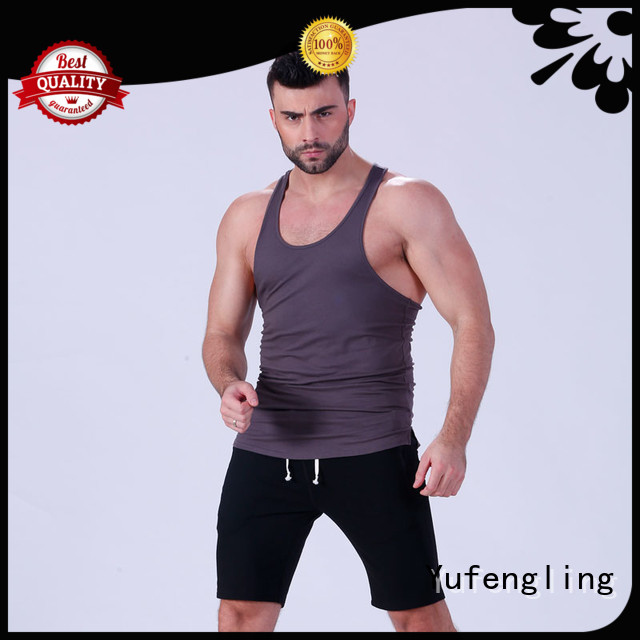 Yufengling loose mens muscle tank casual-style for sports