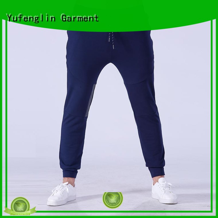 Yufengling durable mens slim jogger pants simple designs for sporting