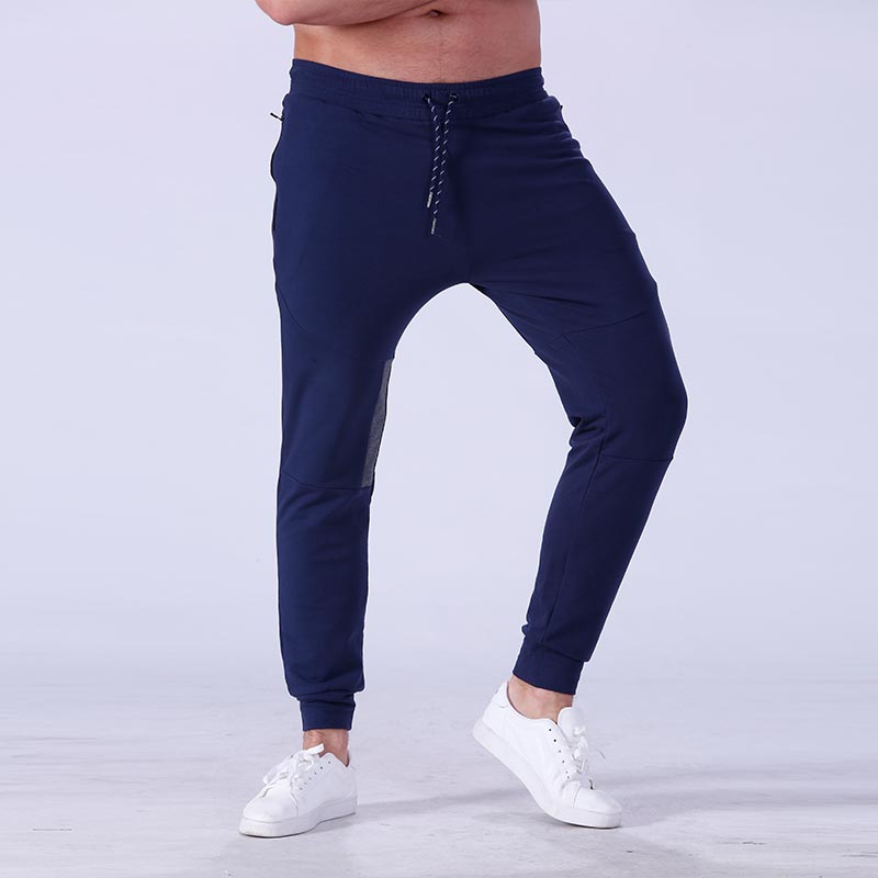 fine- quality men's grey jogger pants fitness sporting-style fitness centre