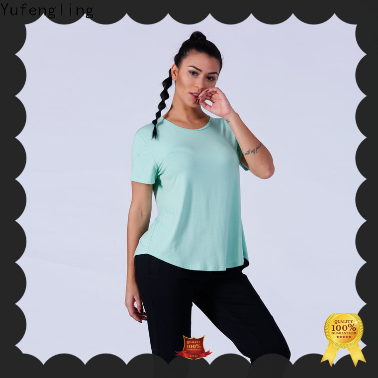 exquisite female t shirt crop in different color exercise room
