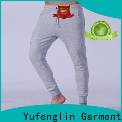 Yufengling men's grey jogger pants wrinkle free yoga room