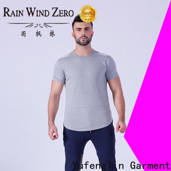 Yufengling workout plain t shirts for men wholesale fitness centre