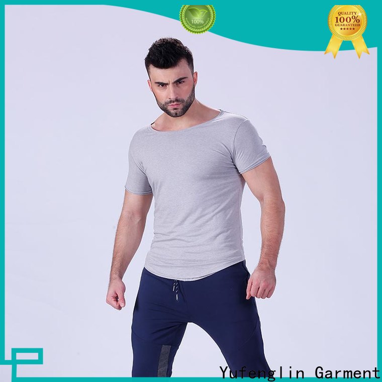 hot-sale plain t shirts for men yfltsm01 in different color fitness centre