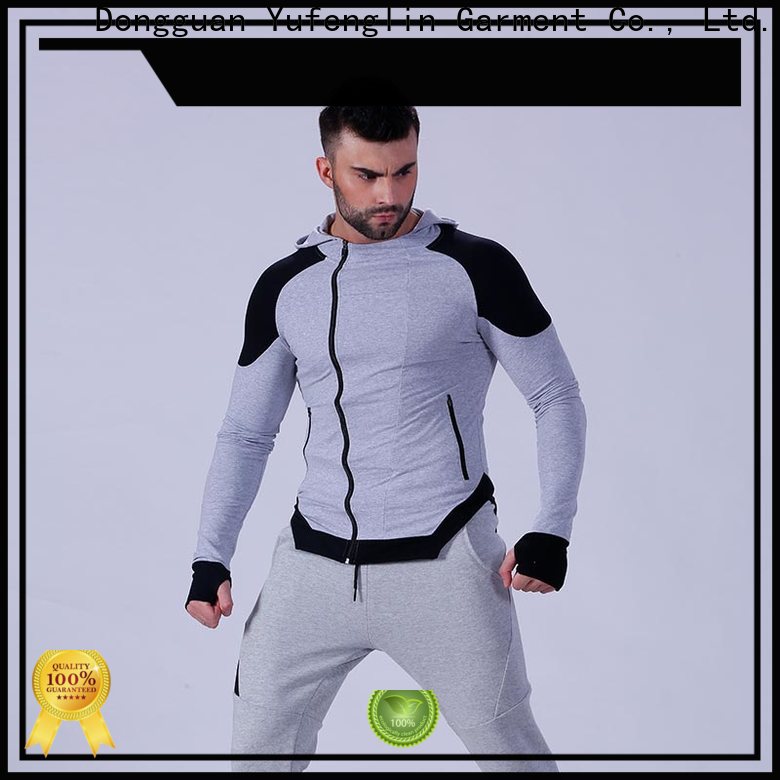 Yufengling zip gym hoodie sports-wear suitable style