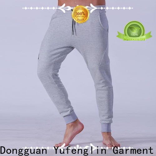 Yufengling durable mens jogger pants simple designs in gym