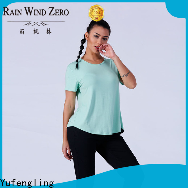 comfortable gym t shirts for ladies O neck manufacturer colorful