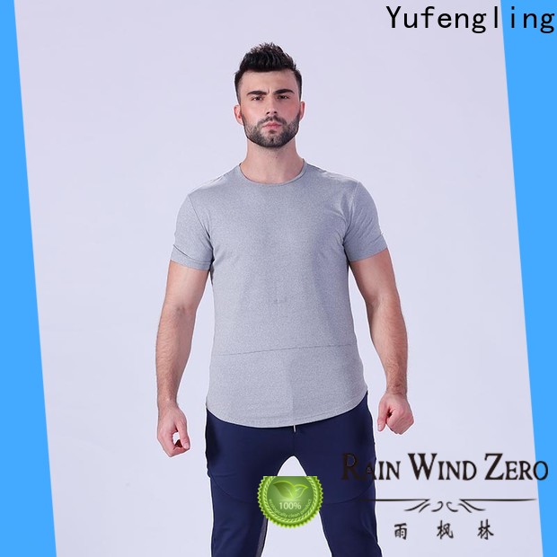 Yufengling fine- quality workout t shirts mens supplier in gym