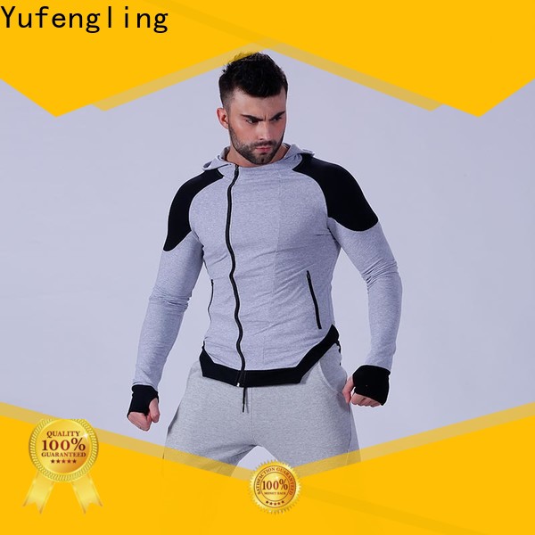 Yufengling mens hoodie long-sleeve for training house