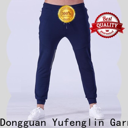 Yufengling fine- quality men's grey jogger pants  tight elastic yoga room