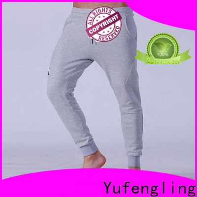 Yufengling newly men's grey jogger pants  tight elastic yoga room