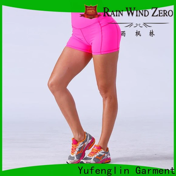 Yufengling comfortable ladies gym shorts o-neck