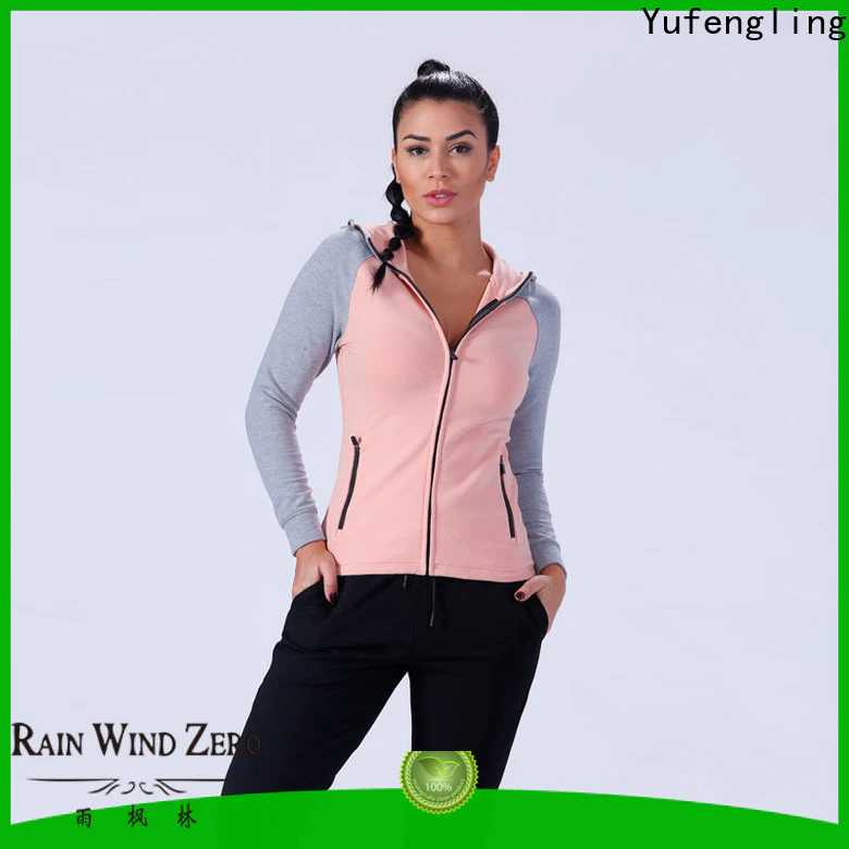 Yufengling plain zip up hoodies traditional sportswear yoga room