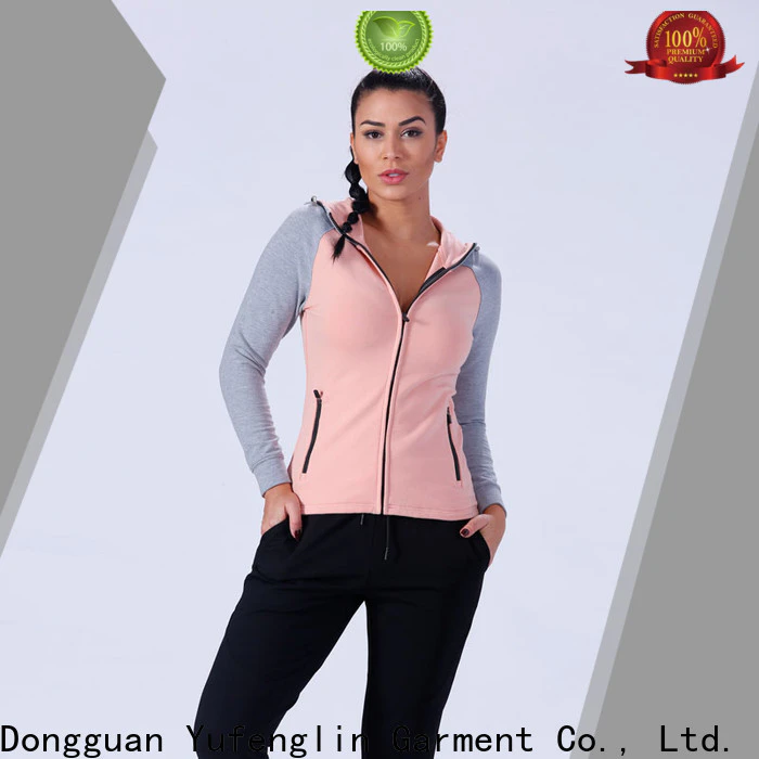 Yufengling color gym hoodies womens exercising outdoor