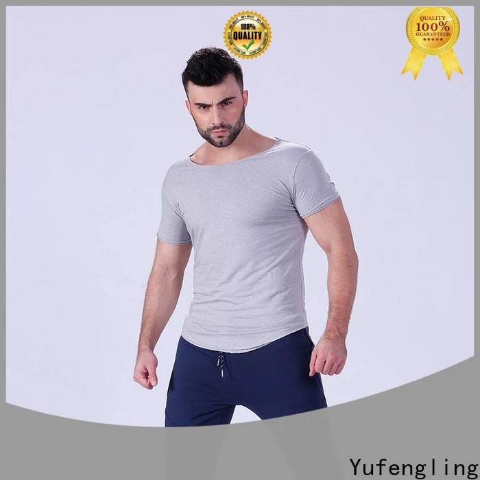 Yufengling mens fitness t shirt o-neck fitness centre