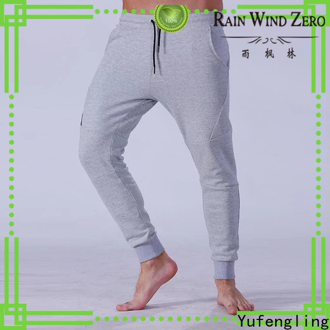 high-quality men's grey jogger pants fitness activities exercise room