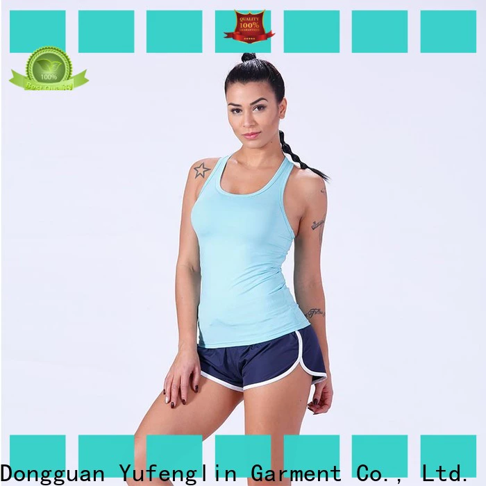 Yufengling hot-sale ladies tank tops pati-color for trainning