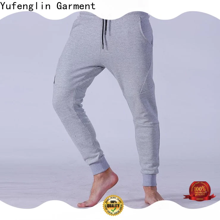 Yufengling reliable men's grey jogger pants nylon fabric exercise room