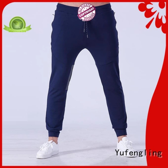 Yufengling plain mens skinny jogger pants breathable for training house