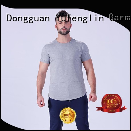Yufengling durable workout t shirts mens factory gymnasium