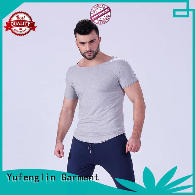 Yufengling durable plain t shirts for men factory gymnasium