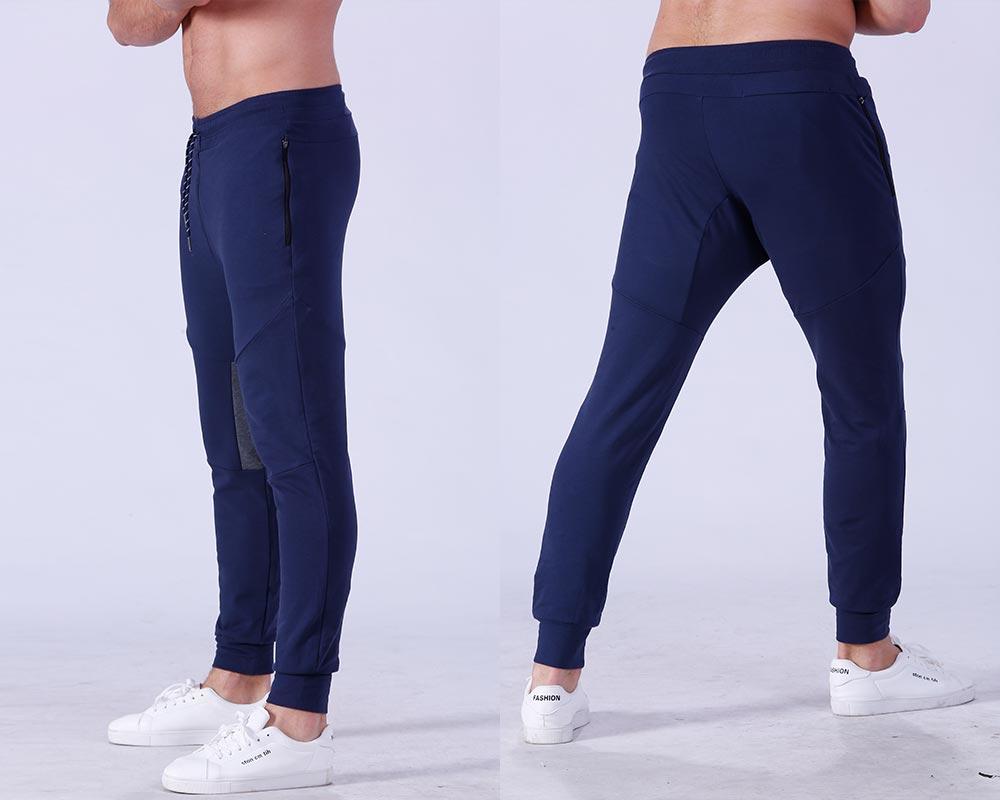 fashion men's grey jogger pants new nylon fabric gymnasium-1