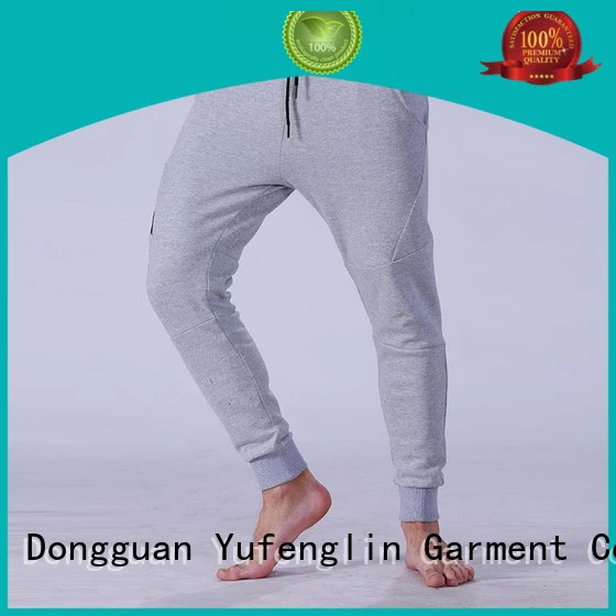 Yufengling awesome men's grey jogger pants fitness centre