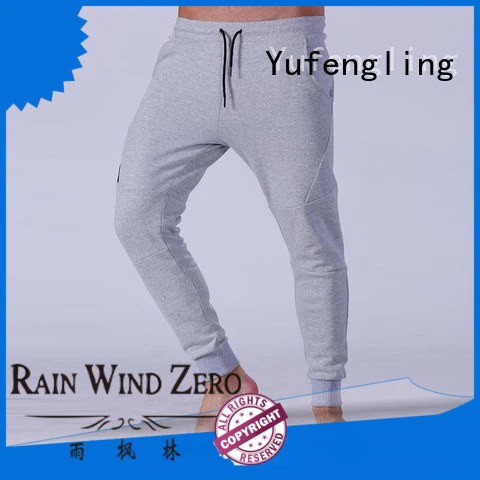 Yufengling mens men's grey jogger pants wrinkle free yoga room